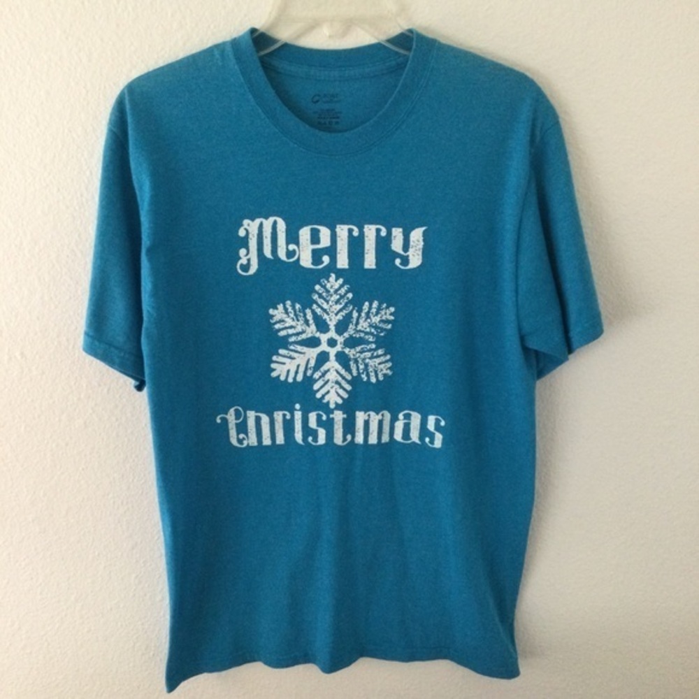 Merry Christmas Port Company Brand T-shirt Size Medium